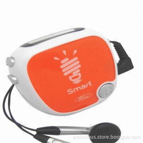 Mini Pedometer with FM Radio, CE-certified